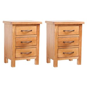 vidaXL Noćni ormarići 2 kom 40 x 30 x 54 cm od masivne hrastovine