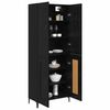 vidaXL Highboard Crni hrast 69,5 x 34 x 180 cm Konstruirano drvo