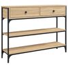 vidaXL Konzolni stol boja hrasta sonome 100x25x75 cm konstruirano drvo