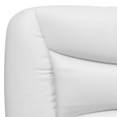 vidaXL Okvir kreveta s LED svjetlima bijeli 90 x 190 cm umjetna koža
