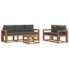 vidaXL Set vanjskih sofa 6 kom. Prirodna i antracit