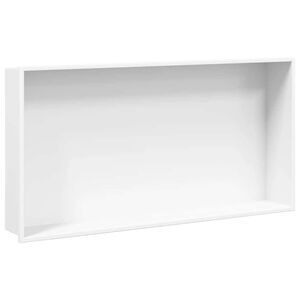 vidaXL Ni&scaron;a za tu&scaron; mat bijela 62x32x9 cm nehrđajući čelik
