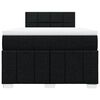 vidaXL Krevet box spring s madracem crni 120 x 190 cm od tkanine