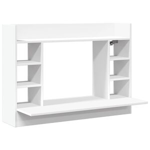 vidaXL Zidni radni stol bijeli 105 x 48 x 75 cm od konstruiranog drva