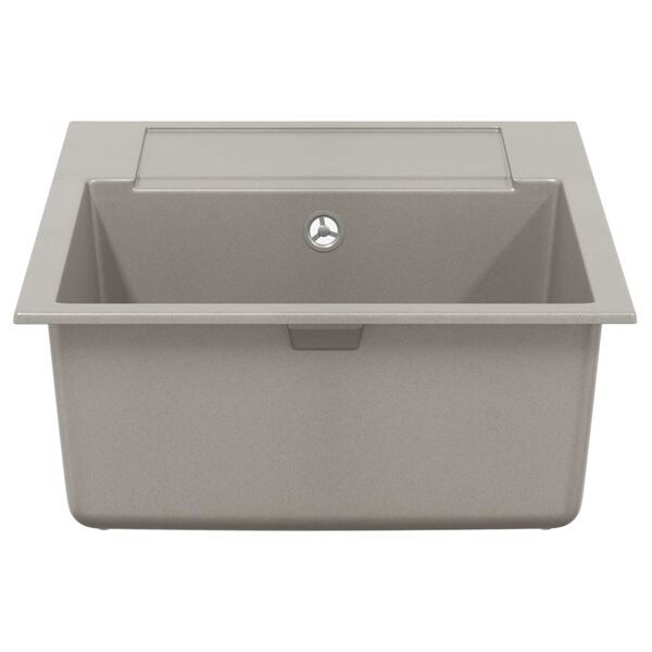 vidaXL Umivaonik Siva 780 x 500 mm 80% kvarc i 20% smola