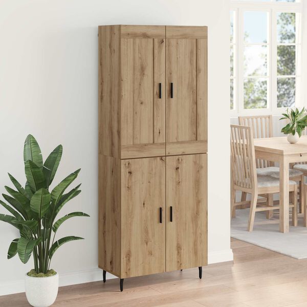vidaXL Highboard 2 pcs Umjetnički hrast Konstruirano drvo