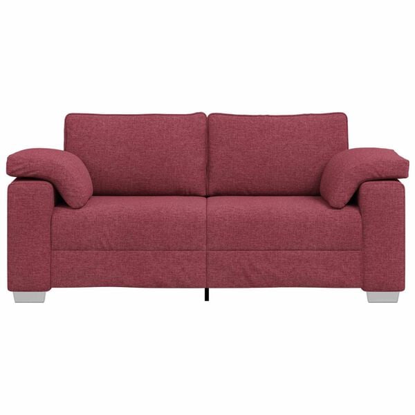 vidaXL Sofa 140cm Vinska crvena tkanina