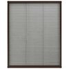 vidaXL Zaslon protiv insekata za prozore aluminijski smeđi 80 x 100 cm