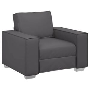vidaXL Sofa stolica Sivi 100 cm Lažna koža