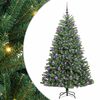 vidaXL Umjetno božićno drvce s nogom Zelena 210 cm PVC i metal