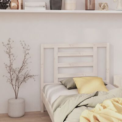 vidaXL Uzglavlje za krevet bijelo 96 x 4 x 100 cm od masivne borovine