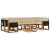 vidaXL Set vanjskih sofa 8 kom. Prirodna i bež