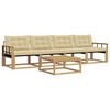 vidaXL Set vanjskih sofa 5 pcs Bijela i bež 79 x 79 x 37 cm
