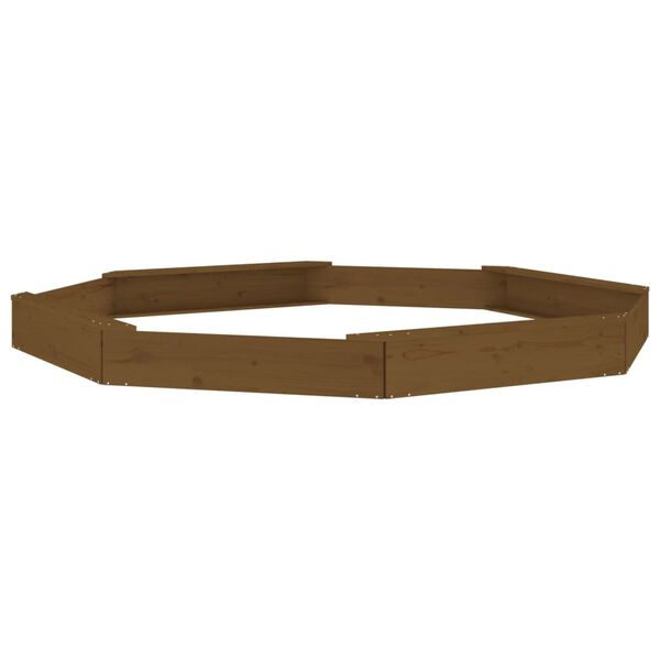 vidaXL Pje&scaron;čanik sa sjedalima smeđi boja meda osmerokutni od borovine