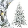 vidaXL Umjetno božićno drvce s nogom Bijelo 240 cm PVC i čelik