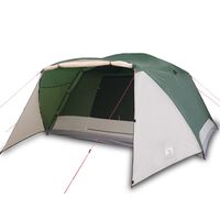 vidaXL Šator za kampiranje za 6 osoba zeleni 412x370x190 cm taft 190T