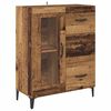 vidaXL Highboard Zidne Staro drvo 69,5 x 34 x 180 cm Konstruirano drvo