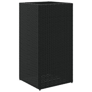 vidaXL Vrtna sadilica crna 40 x 40 x 80 cm od poliratana