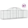vidaXL Lučne gabionske ko&scaron;are 7 kom 200x50x60/80 cm pocinčano željezo
