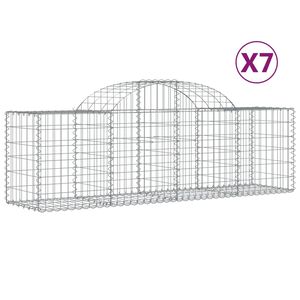 vidaXL Lučne gabionske ko&scaron;are 7 kom 200x50x60/80 cm pocinčano željezo