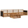 vidaXL Set vanjskih sofa 5 pcs Prirodna Čvrsto drvo akacije