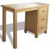 vidaXL Stol s 3 ladice od masivne hrastovine 106 x 40 x 75 cm