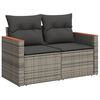 vidaXL 4-dijelni set vrtnih sofa od poliratana s jastucima sivi