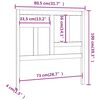 vidaXL Uzglavlje za krevet boja meda 80,5x4x100 cm od masivne borovine