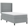 vidaXL LED Box Spring Krevet Svijetlo siva 100 x 200 cm tkanina