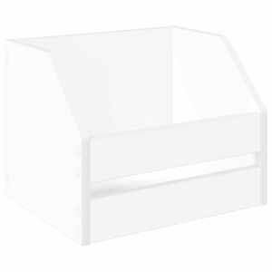 vidaXL Kutija za vinilne albume Bijela 38 x 30 x 29 cm