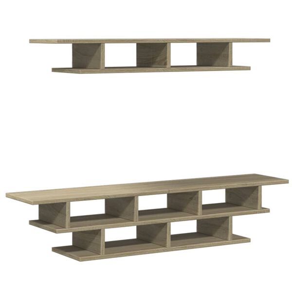 vidaXL zidni TV elementi svjetlima boja hrasta drveni