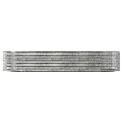 vidaXL Povišena vrtna gredica od čelika 367x140x68 cm srebrna