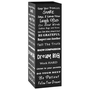 vidaXL Stalak za ki&scaron;obrane s natpisima čelični crni