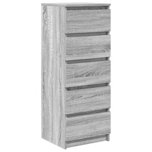 vidaXL Komoda s ladicama Siva Sonoma 37,5x35x99 cm Konstruirano drvo