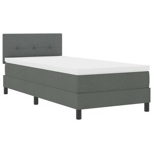 vidaXL Krevet s opruga kutije Tamno siva 90 x 190 cm tkanina