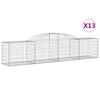 vidaXL Lučne gabionske ko&scaron;are 13 kom 300x50x60/80 cm pocinčano željezo