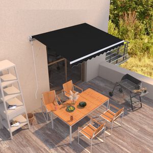 vidaXL Tenda na automatsko uvlačenje 300 x 250 cm antracit