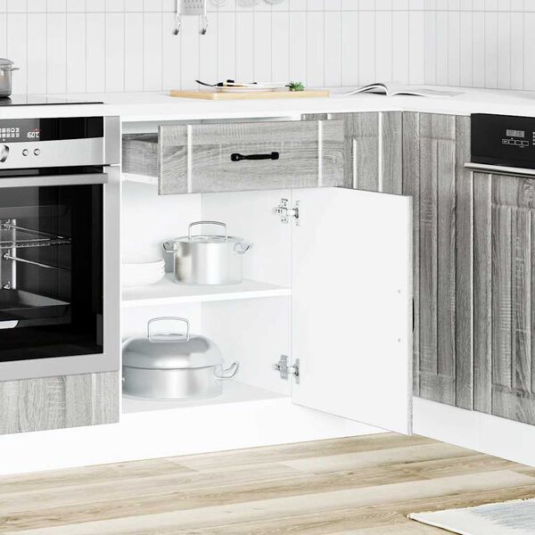 vidaXL Donji kuhinjski ormarić Lucca boja hrasta konstruirano drvo