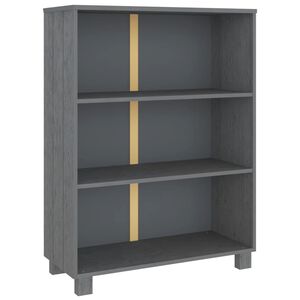 vidaXL Ormarić za knjige HAMAR tamnosivi 85x35x112 cm masivna borovina