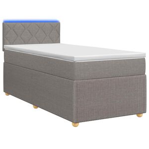 vidaXL Boxspring krevet s madracem Sivosmeđa 80 x 200 cm Tkanina