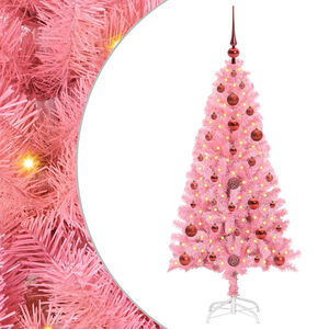 vidaXL Božićno drvce Ružičasta 120 cm PVC