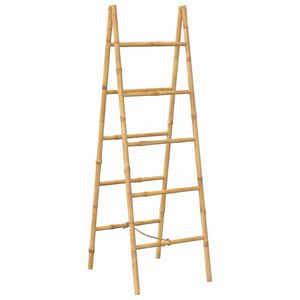 vidaXL Duple Ljestve za Ručnike s Pet &Scaron;ipki Bambus 50x160 cm