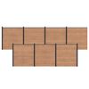 vidaXL Panel ograde 7 pcs WPC i aluminij Smeđa
