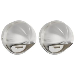 vidaXL Pokrov ventilacije 2 kom. Srebrna 200 mm Nehrđajući čelik