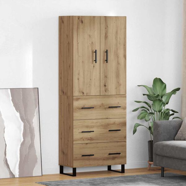 vidaXL Highboard s ladicama 2 pcs Umjetnički hrast 69,5 x 34 x 180 cm