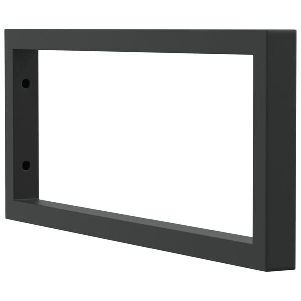 vidaXL Nosači polica za umivaonik 2 kom crni pravokutni čelični