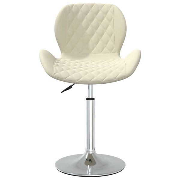 vidaXL Okretne blagovaonske stolice 2 kom krem bar&scaron;unaste