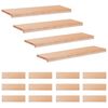 vidaXL Step treads 16 kom. 90 x 30 x 2 cm Prirodna Čvrsto drvo bukve