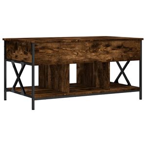 vidaXL Stolić za kavu boja hrasta 100 x 55 x 50 cm od drva i metala