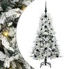 vidaXL Umjetno božićno drvce s nogom s stalakom Bijelo 120 cm PE i PVC